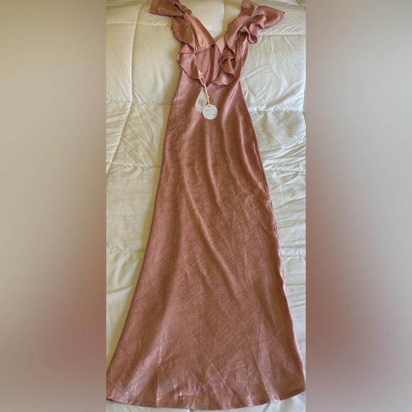 New Becky Ruffle Maxi Dress in Dusty Pink MORE TO COME Sz XXS - Picture 5 of 7